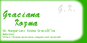 graciana kozma business card